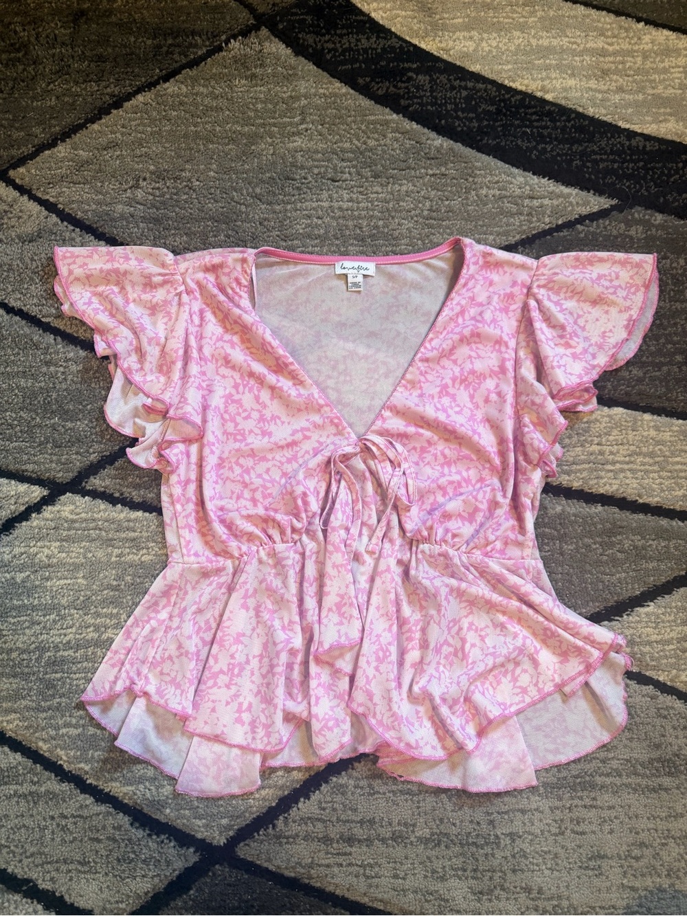 LOVE FIRE MESH BLOUSE